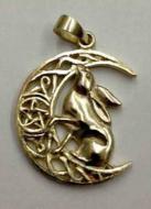 Lisa Parker Single Hare Pendant - Bronze