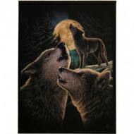 Wolf Song Canvas Wall Plaque