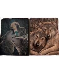 Wolves Set Canvas Plaques