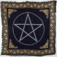Gold Border Pentagram Altar Cloth