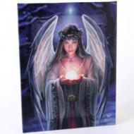 Yule Angel Canvas Wall Plaque