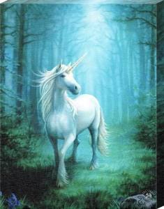 Forest Unicorn Canvas Wall Plaque - Anne Stokes