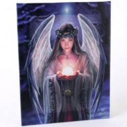 Yule Angel Canvas Wall Plaque