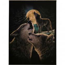 Wolf Song Canvas Wall Plaque
