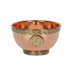 Copper & Brass Pentagram Ritual Offering Altar Bowl