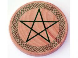 Celtic Pentagram Wooden Altar Tile