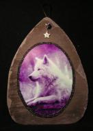 Wolf in Purple Light Slate