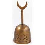 Brass Triple Moon Altar Bell