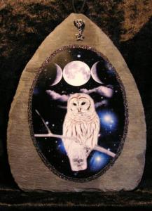 Owl & Triple Moon Slate