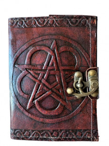 Leather Pentagram Journal With Latch - Book of Shadows