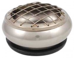 Pewter Screen Incense Holder With Coaster