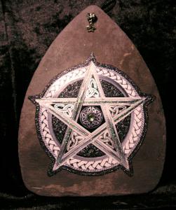 Silver Celtic Pentagram - 3 Slate