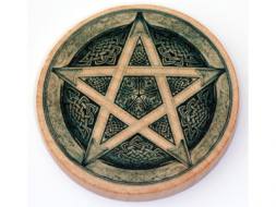 Gothic Pentagram Wooden Altar Tile
