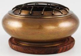 Brass Screen Incense Holder  With Coaster