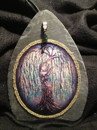 Bronze Willow Tree Goddess Slate